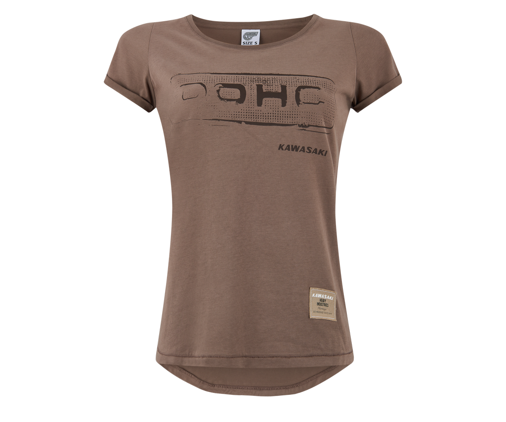 Kawasaki DOHC T-shirt Brown (Female)
