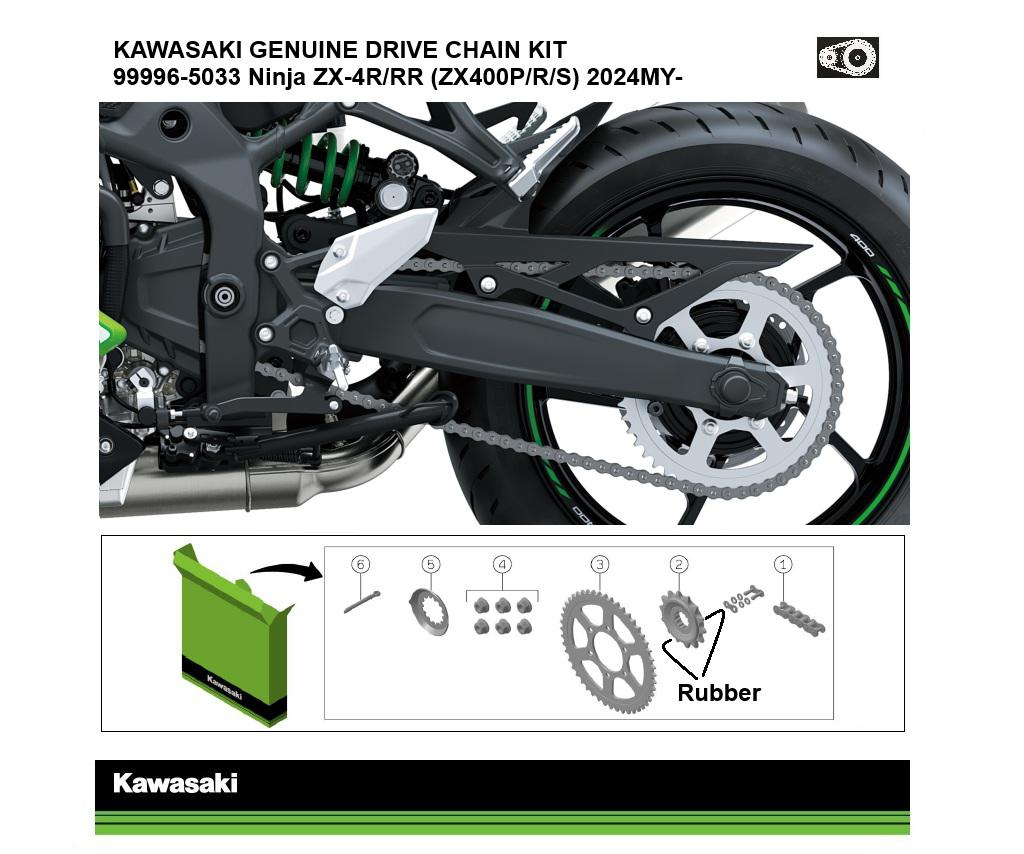 Originální řetězová sada Ninja ZX-4R/RR (ZX400P/R/S)